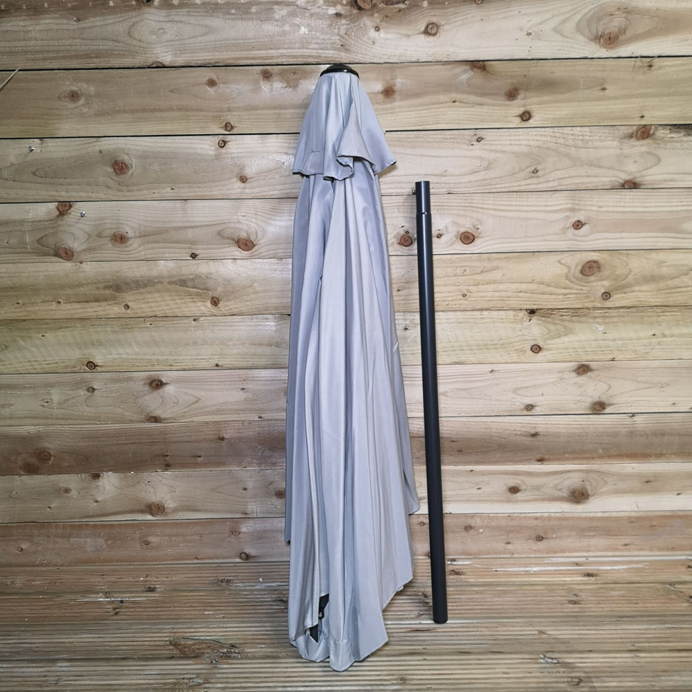 Samuel Alexander Grey Wind Up Parasol with Aluminium Shaft 2.7m Image 3