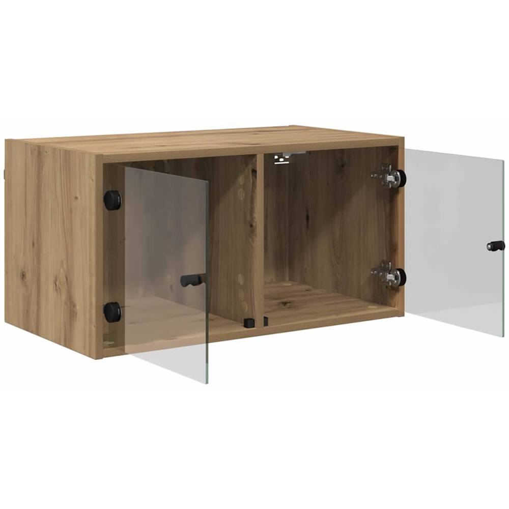 vidaXL 2 Glass Door Artisan Oak Wall Cabinet Image 5