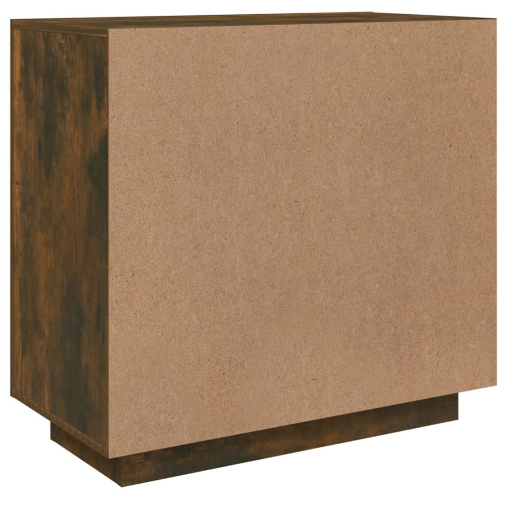 vidaXL 2 Door 2 Shelf Smoked Oak Sideboard Image 8