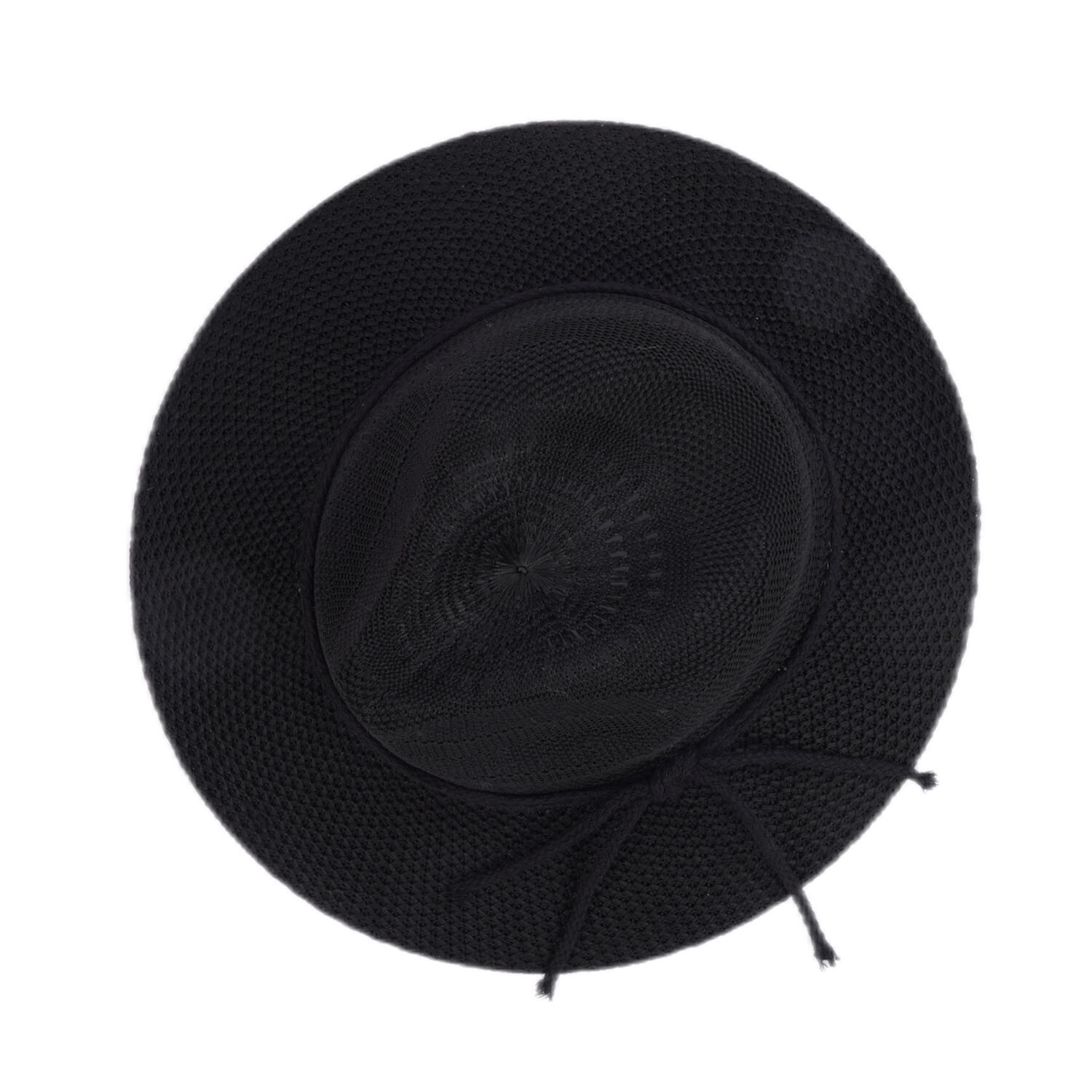 Womens Black Summer Hat - Black Image 5