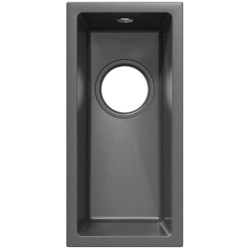 vidaXL Grey Granite Kitchen Sink 21 x 44 x 14cm Image 5