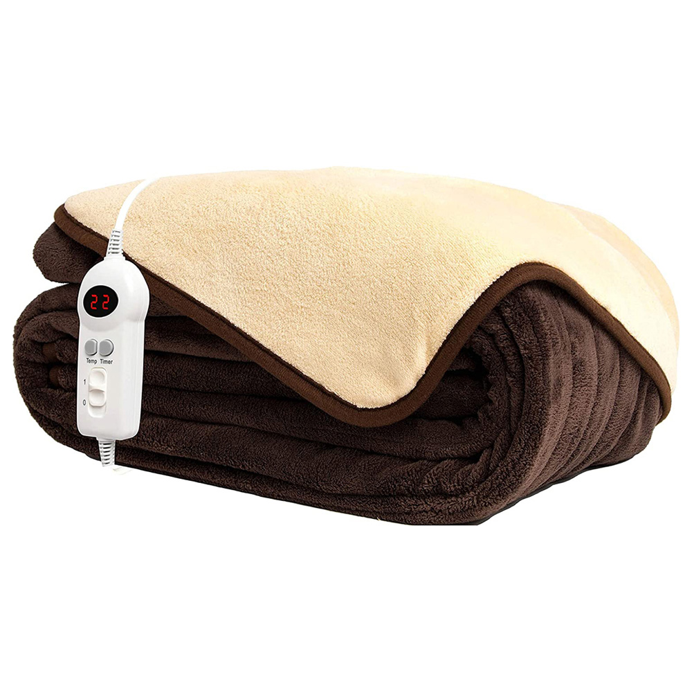 Homefront Brown Reversible Electric Throw Image 1
