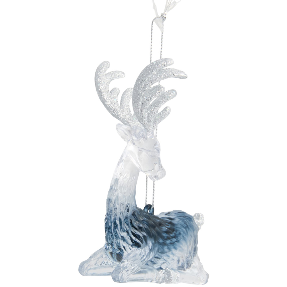 Frosted Blue Reindeer White and Blue Image 4