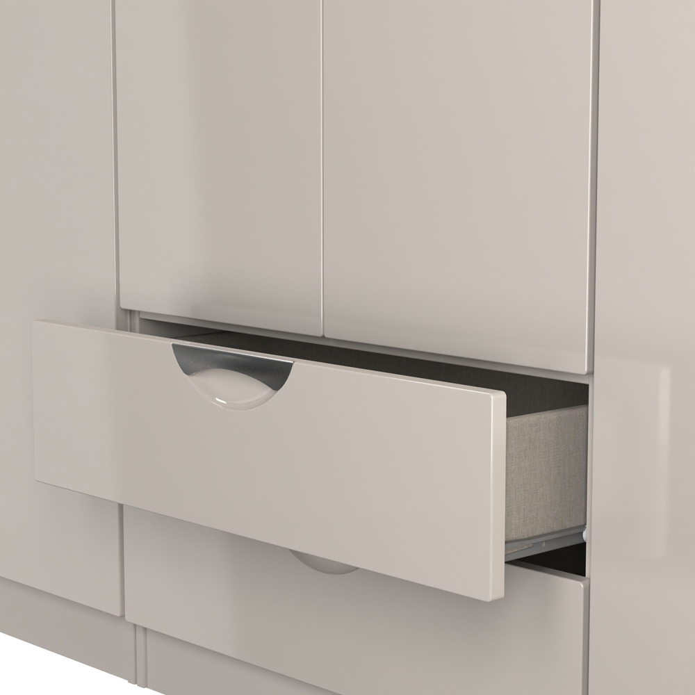 Crowndale Camden 6 Door 2 Drawer Kashmir Gloss Wardrobe Ready Assembled Image 8