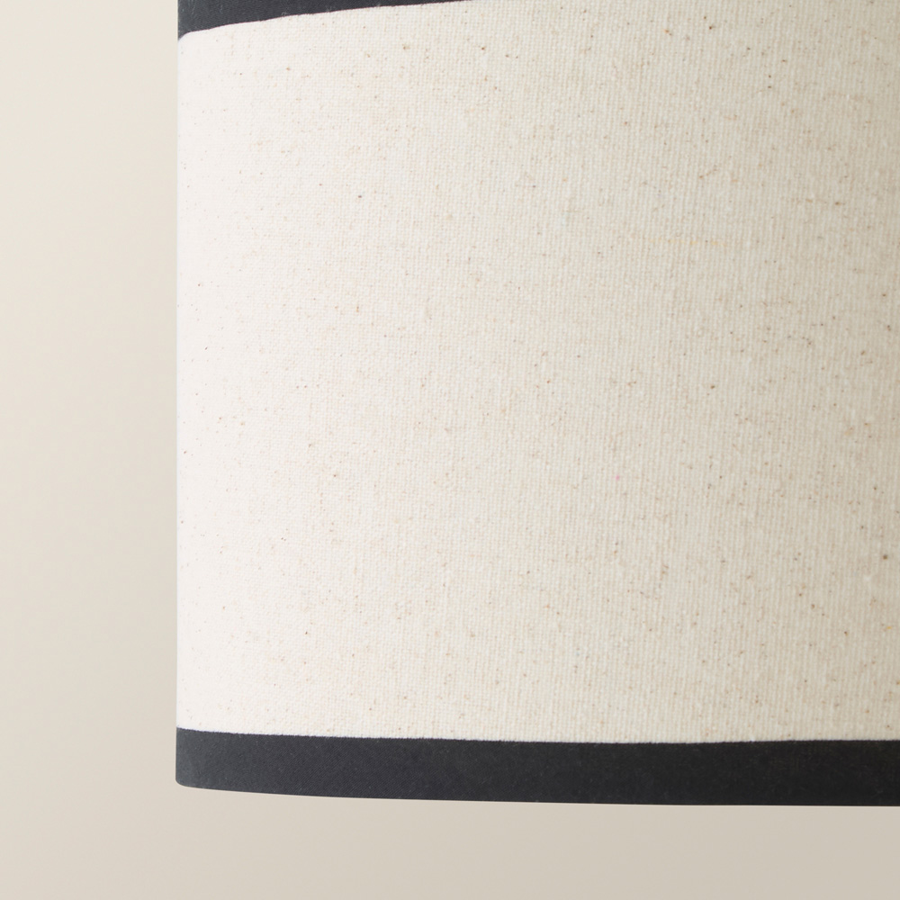 ValueLights Eva Linen Small Drum Shade with Black Trim Image 4