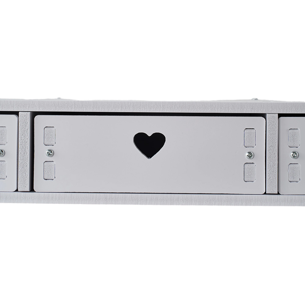 Living and Home 3 Drawer White Monitor Stand Riser Image 4