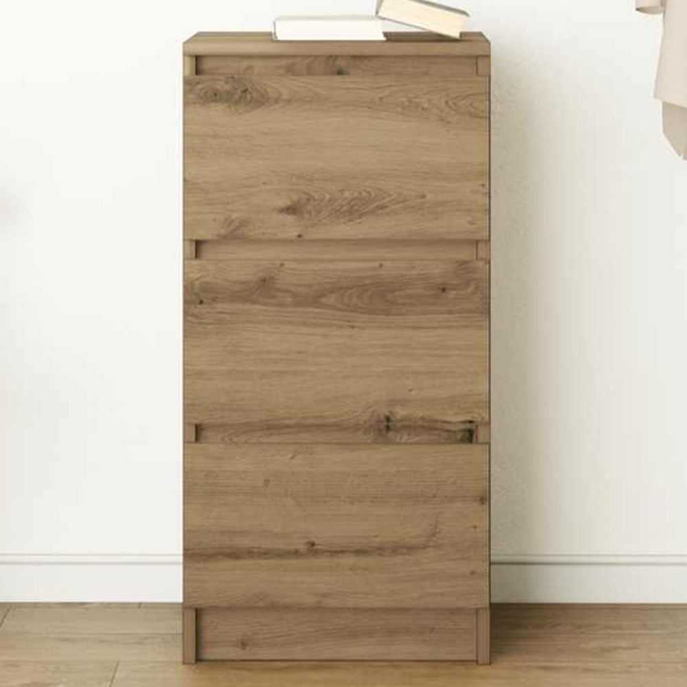vidaXL 3 Drawer Artisan Oak Sideboard Image 1