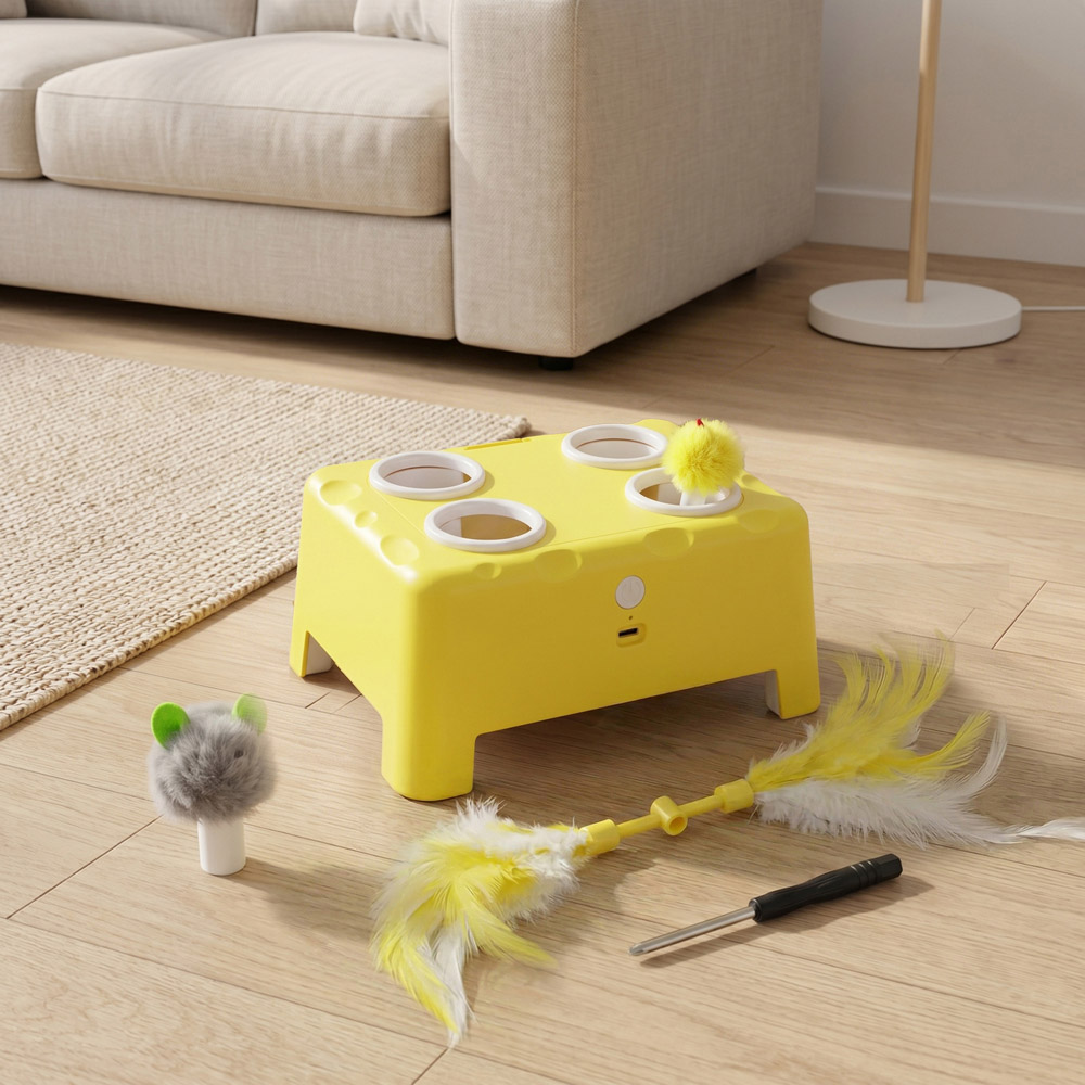 PawHut Interactive Rechargeable Kitten and Adult Cat Toy Image 2