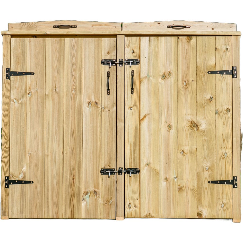 The Garden Village Chatburn 360L Double Wheelie Bin Shed Image 3