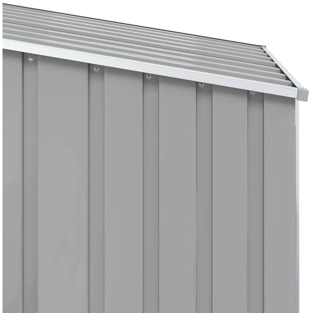 vidaXL 2.9 x 3.2ft Grey Galvanised Steel Pent Garden Shed Image 7