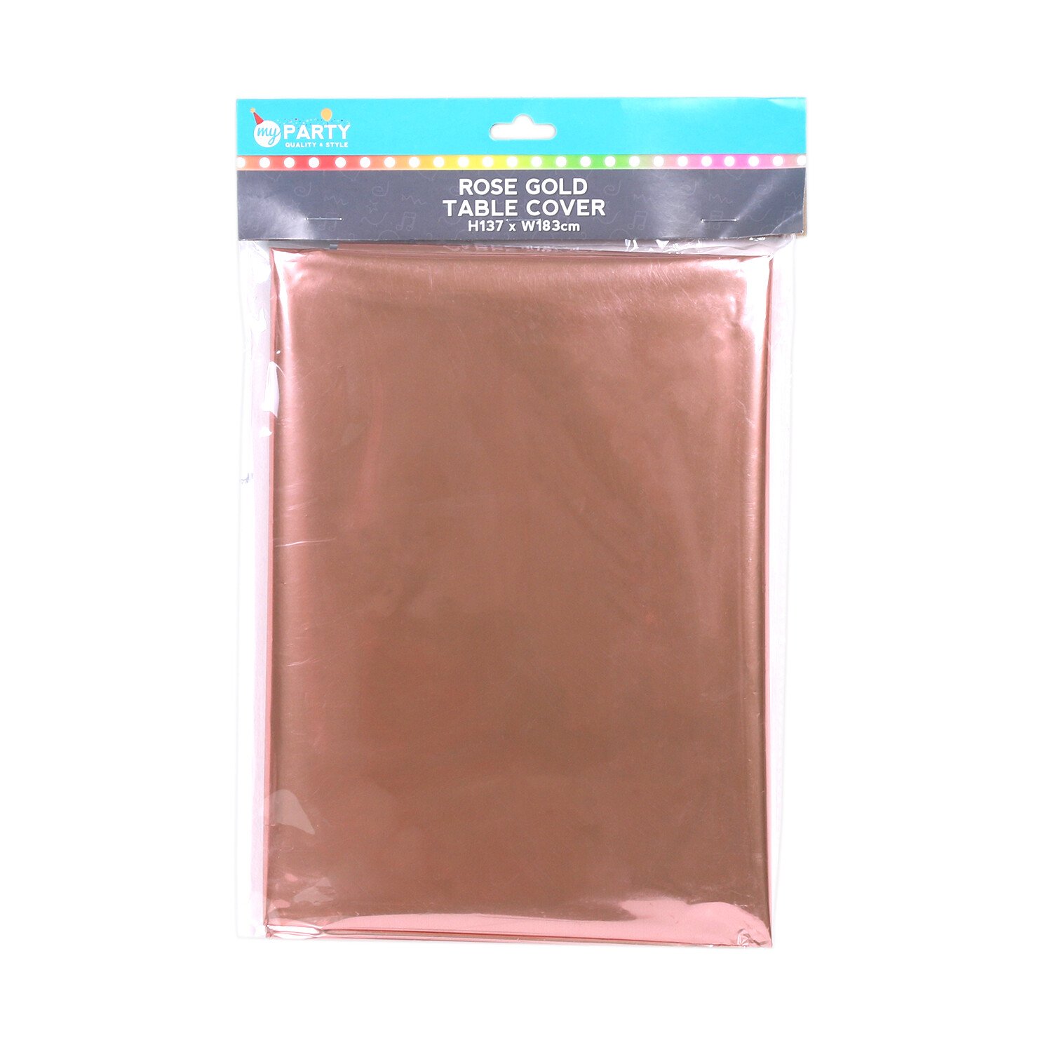Rose Gold Paper Tablecloth Image 1