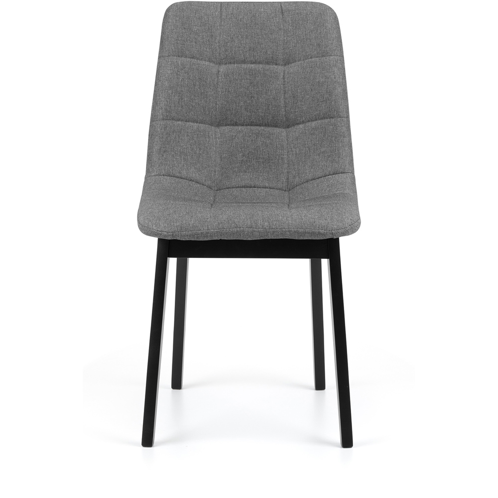 Julian Bowen Hayden Grey Linen Panelled Dining Chairs Set of 4 Image 3