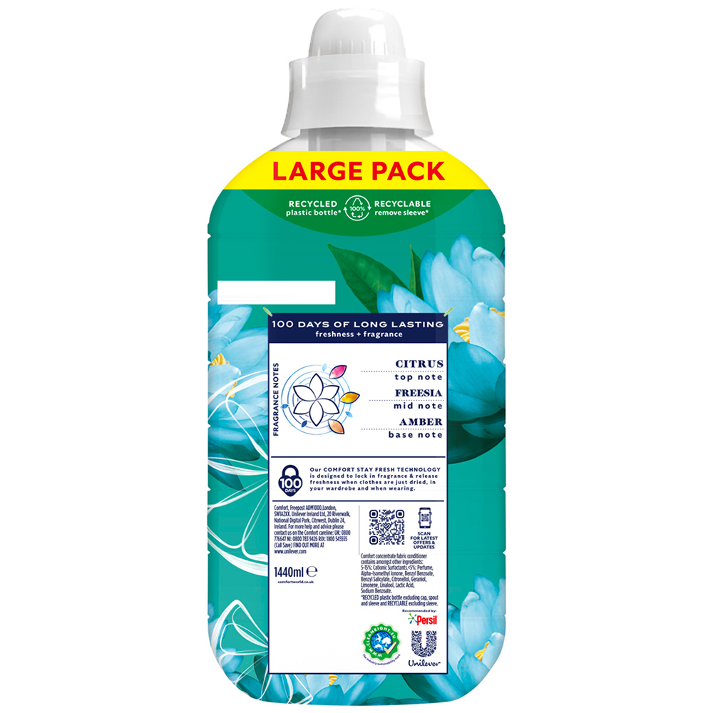 Comfort Creations Waterlily and Lime Fabric Conditioner 48 Washes 1.44L Image 2