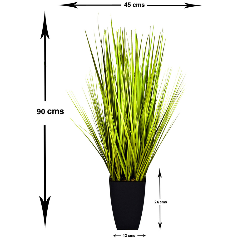 GreenBrokers Artificial Grass in Black Planter 90cm Wilko