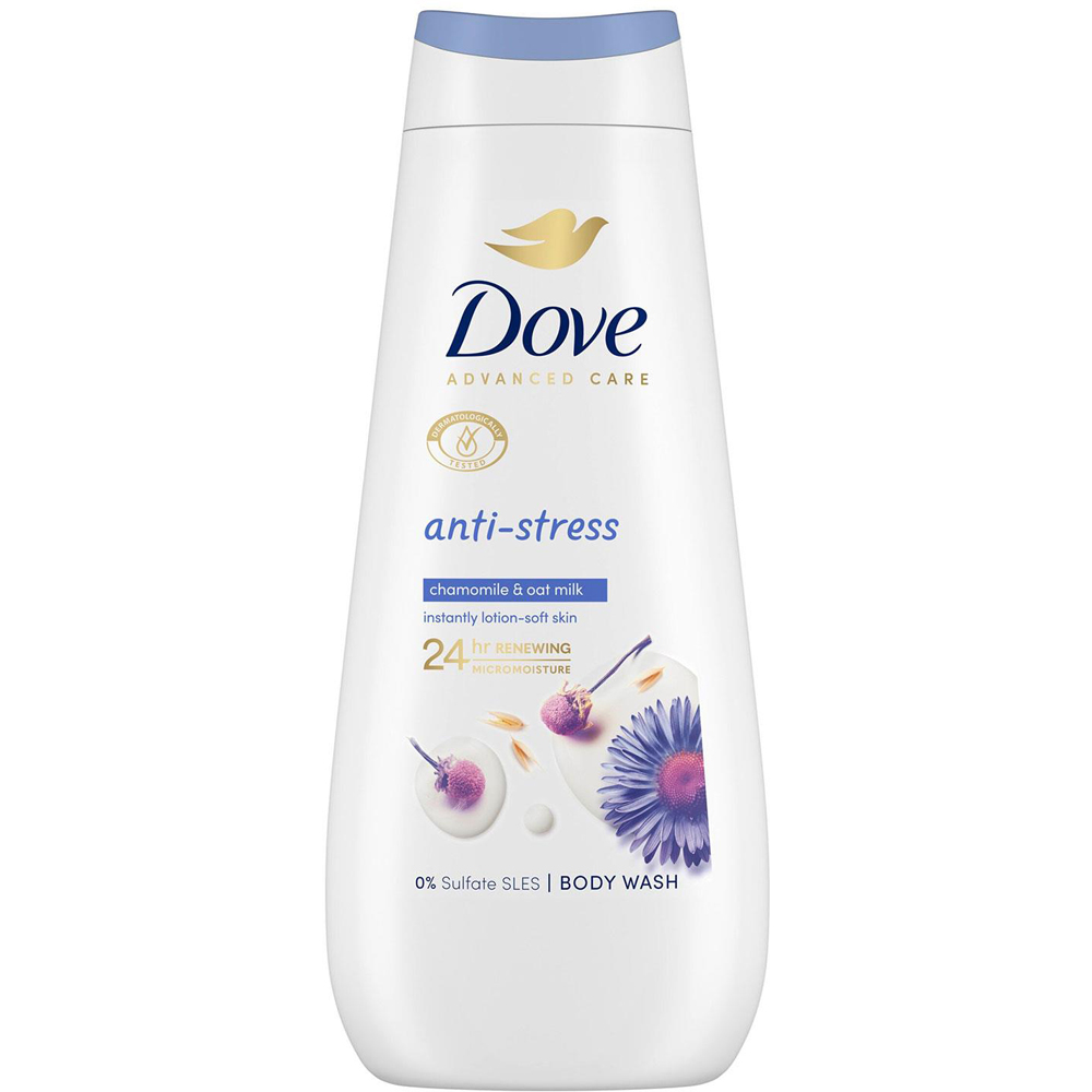 Dove Advanced Care Anti-Stress Body Wash 400ml 3 Pack Image 2