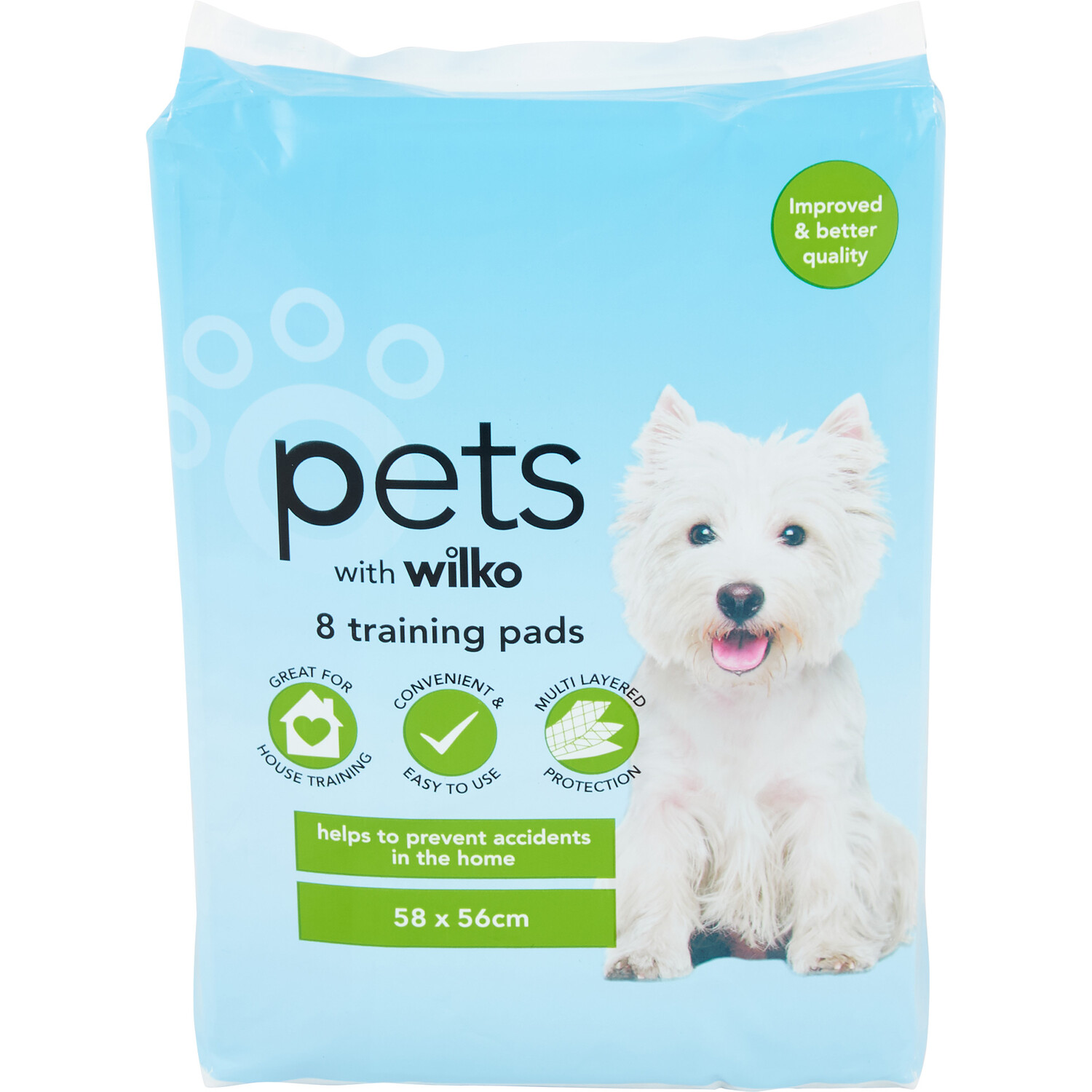 Wilko Pack of 8 Training Pads Image 1