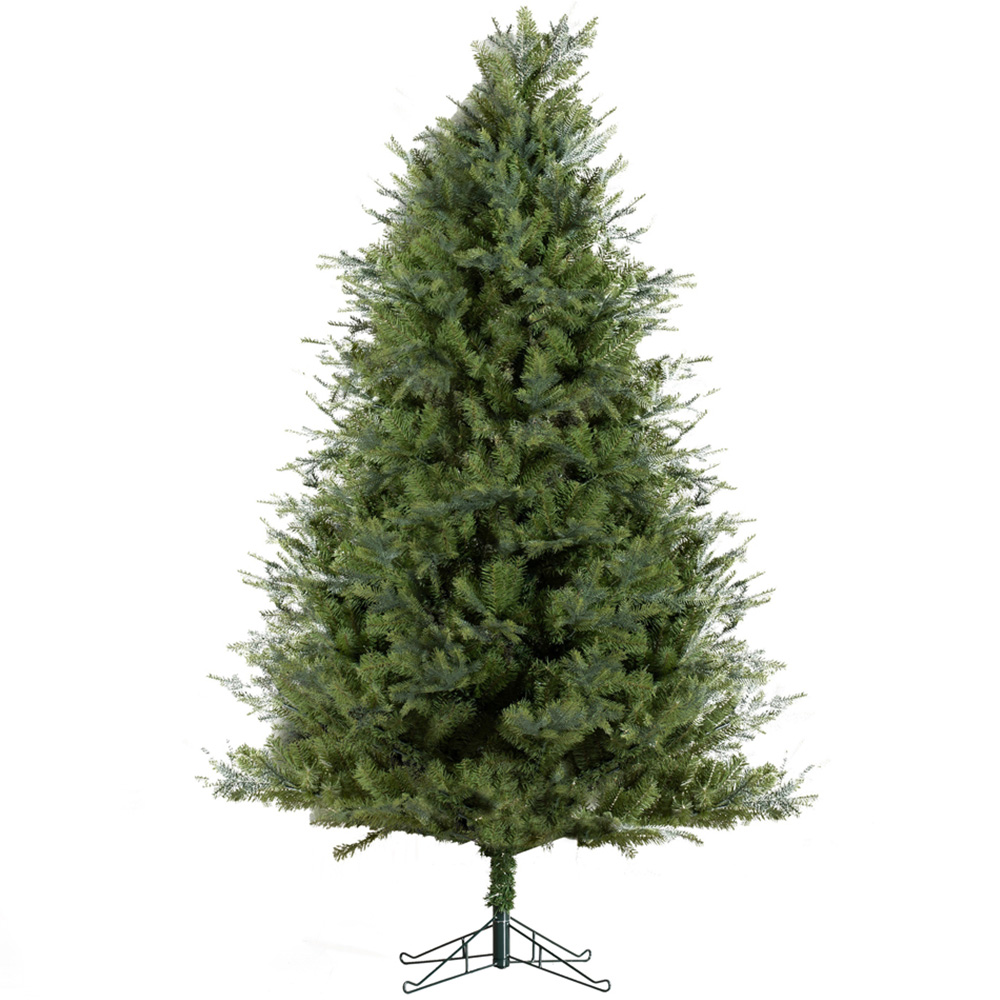 Abrihome Green Artificial Christmas Tree with 1566 Tips and Metal Stand 8ft Image 1