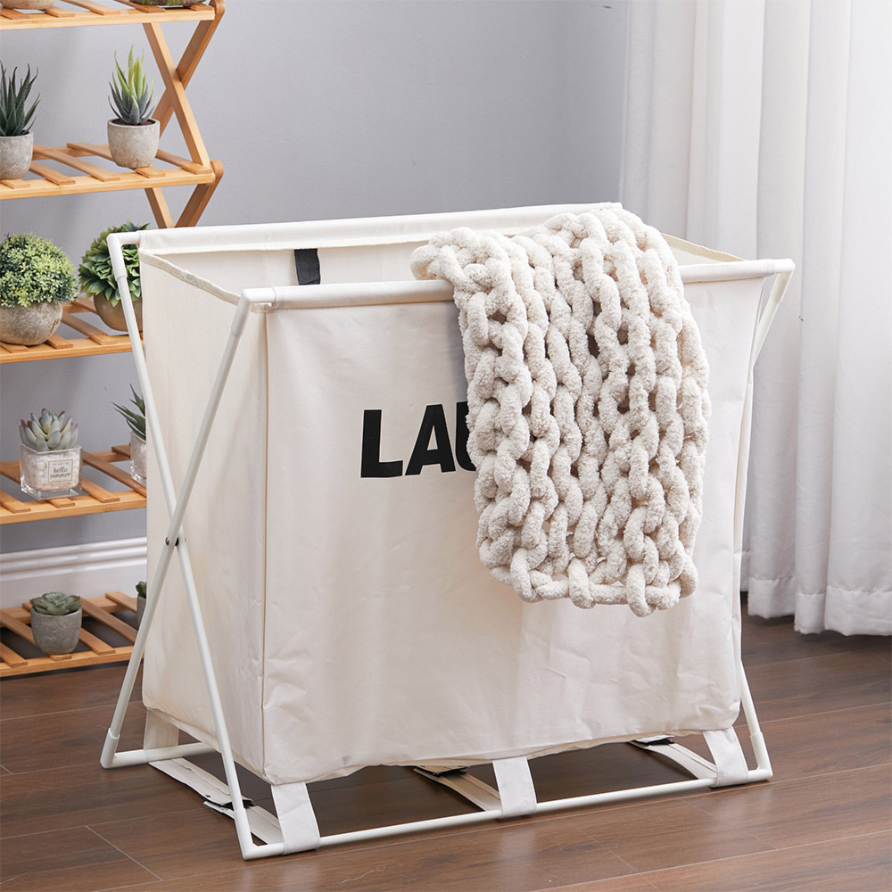 Living And Home Large Folding Laundry Basket Lightweight Image 7