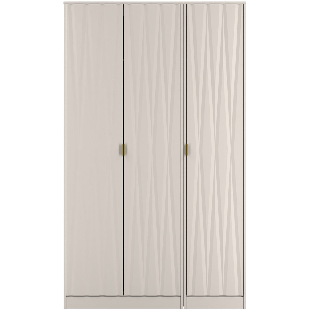 Crowndale Diamond 3 Door Kashmir Matt Tall Wardrobe Ready Assembled Image 8