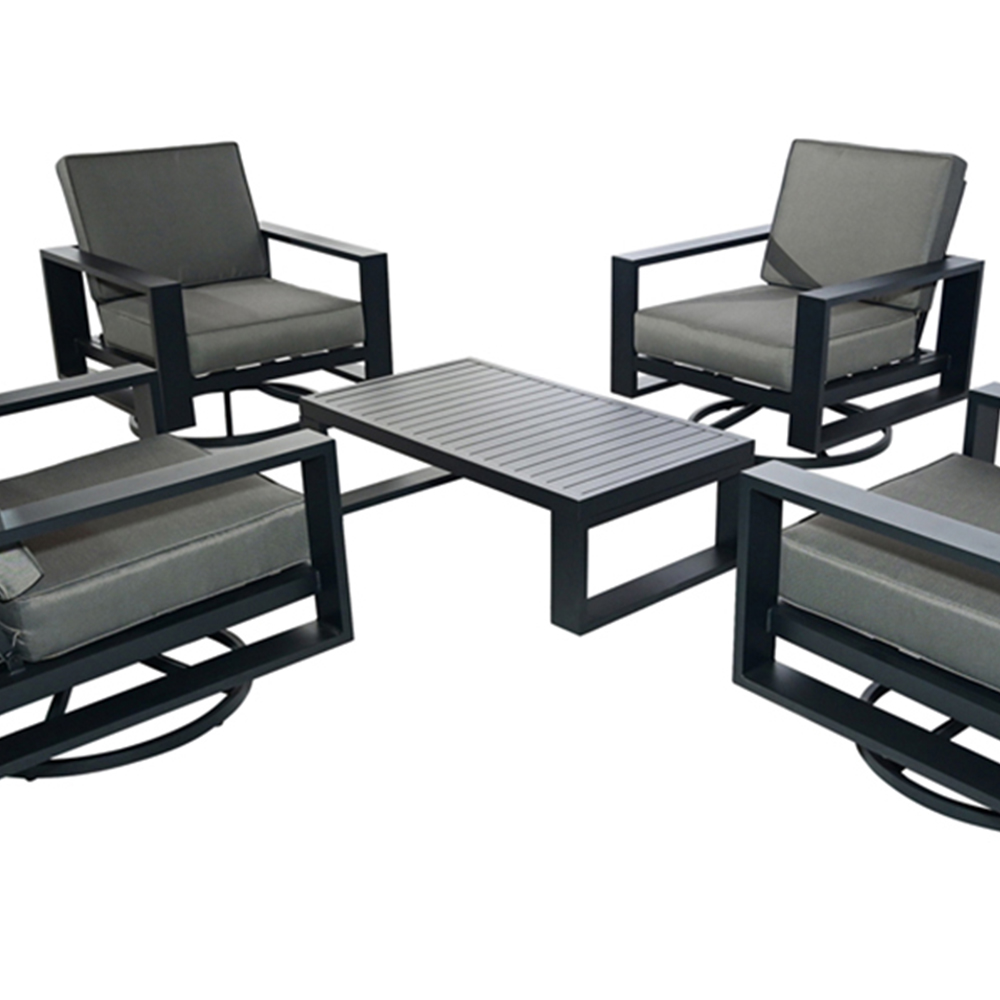 Furniture One 4 Seater Aluminium Garden Dining Set Image 3