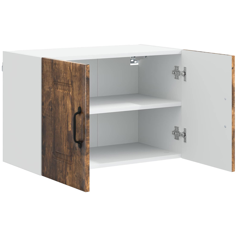 vidaXL Kalmar 2 Door Smoked Oak Wall Mounted Kitchen Cabinet Set of 2 Image 4