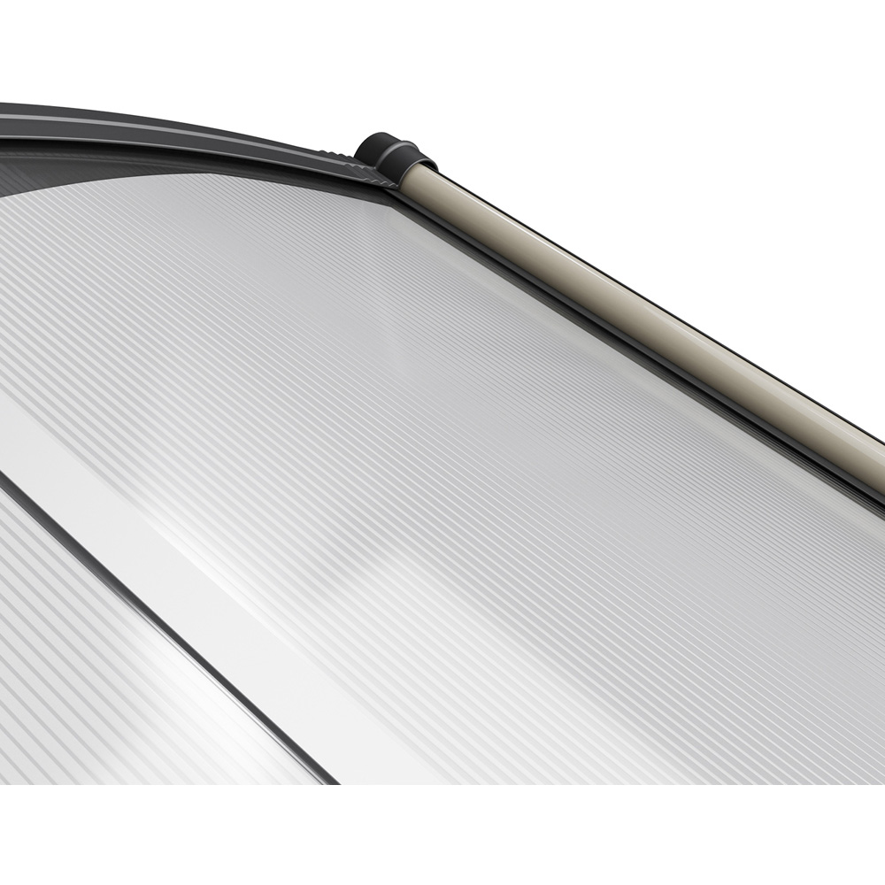 Living and Home Dark Grey Arched Door and Window Awning with Water Channel 3 x 1m Image 6