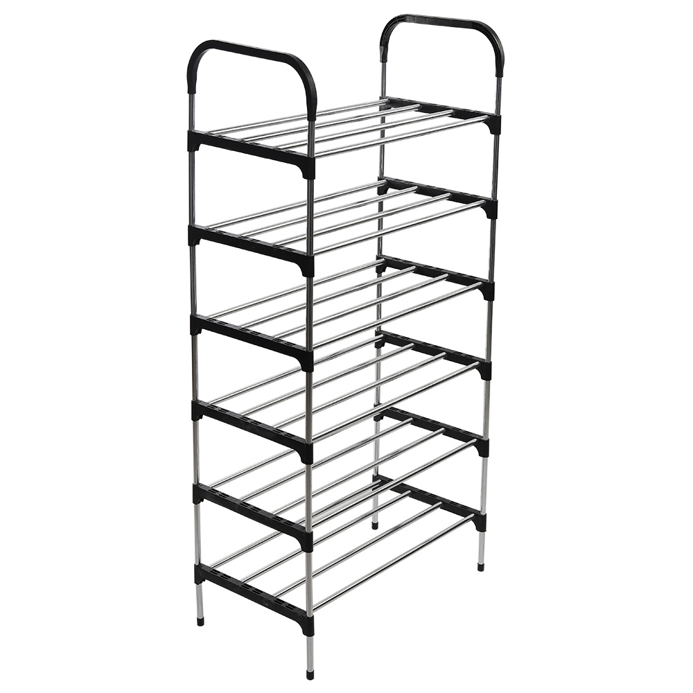Living and Home 6 Tier Stackable Shoe Rack Organiser Image 1