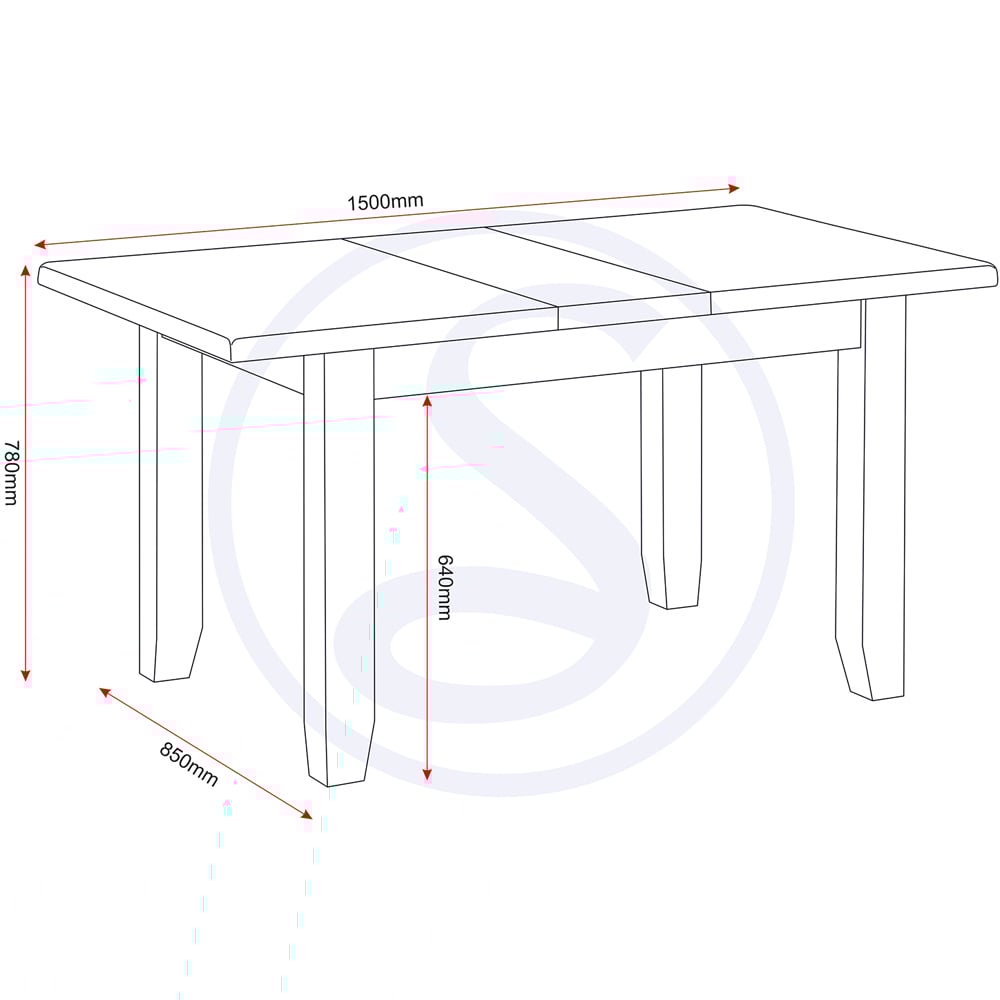 Seconique Windsor 8 Seater 120-150cm Extending Dining Table Ivory and Oak Image 9