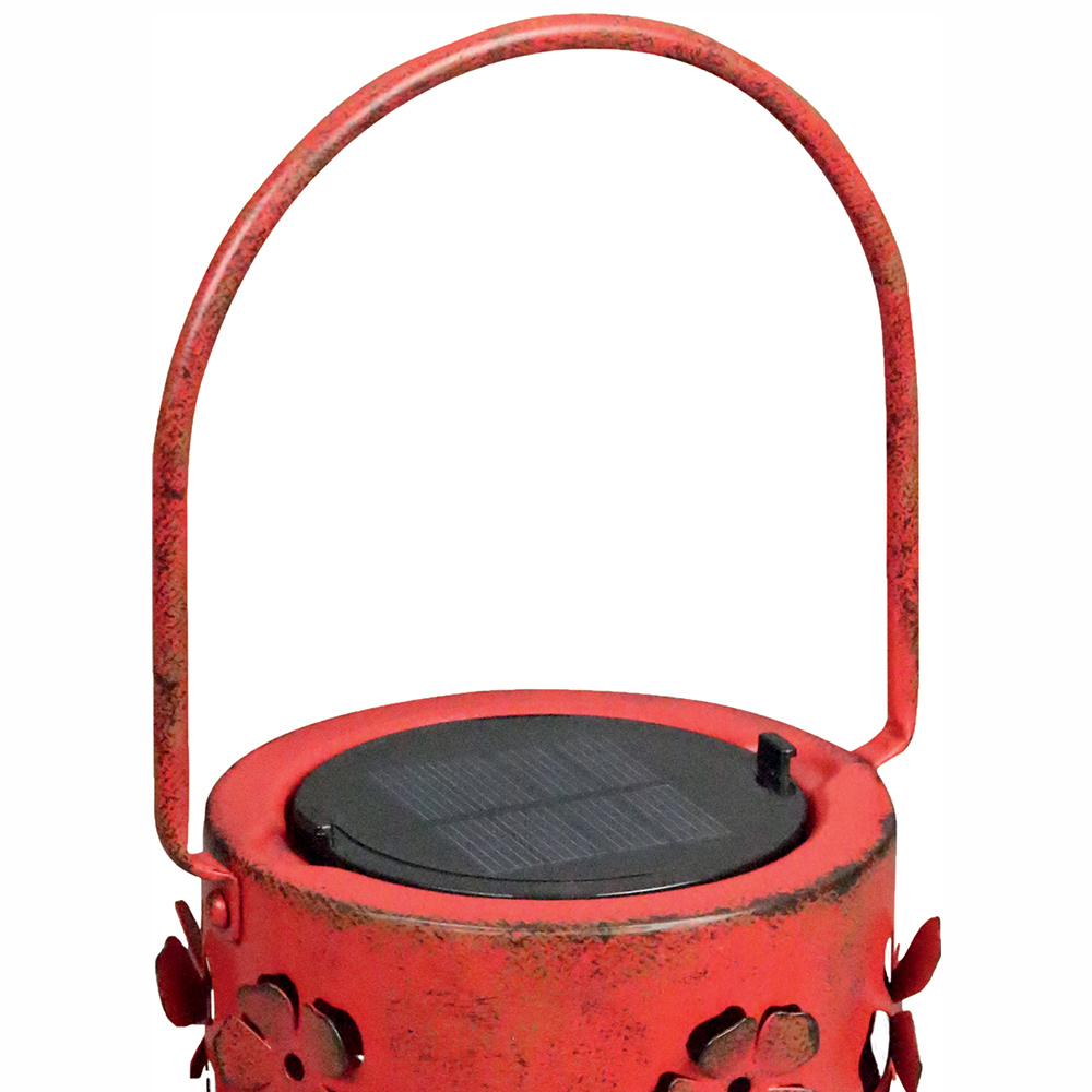 Luxform Global Red LED Garden Solar Daisy Flower Lantern Image 3