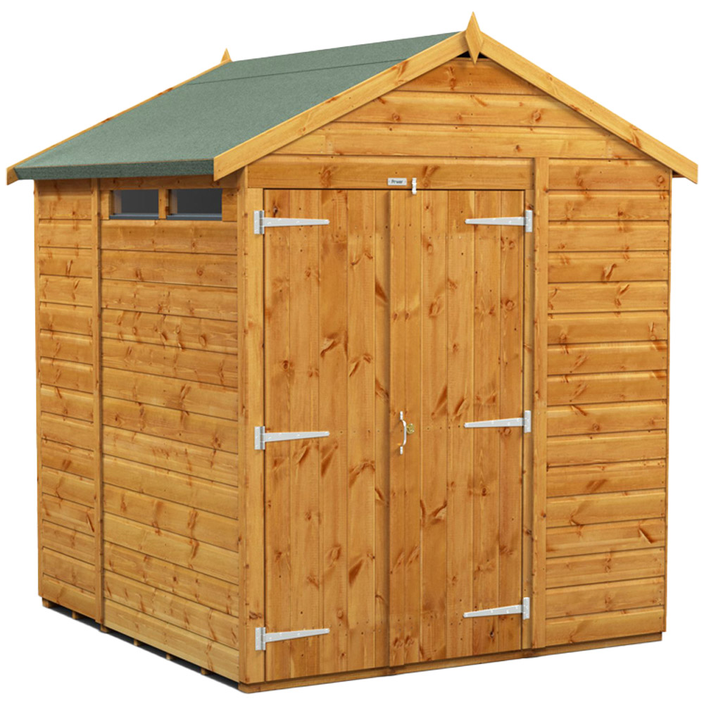 Power Sheds 6 x 6ft Double Door Apex Security Shed Image 1