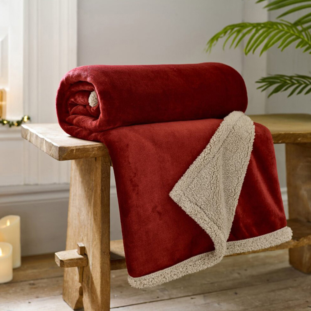 Deyongs Hazelwood Wine Throw 130 x 170cm Image 2