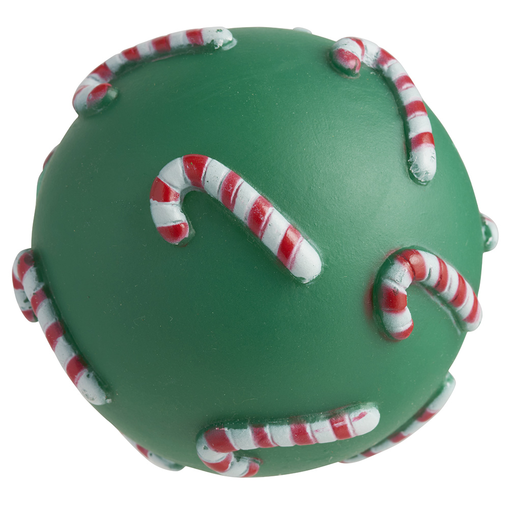 Single Wilko Christmas Ball Mix Dog Toy in Assorted styles Image 3