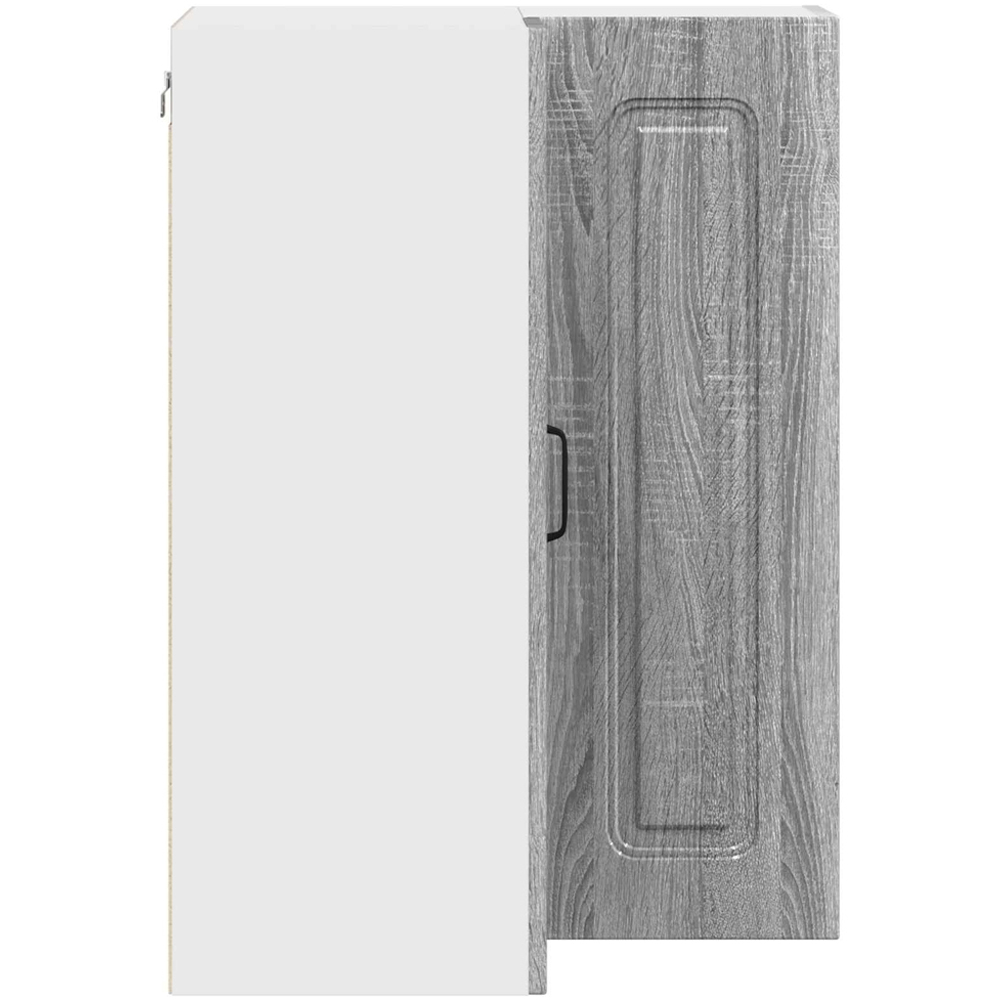 vidaXL 2 Door Grey Sonoma Kitchen Wall Corner Cabinet Image 6
