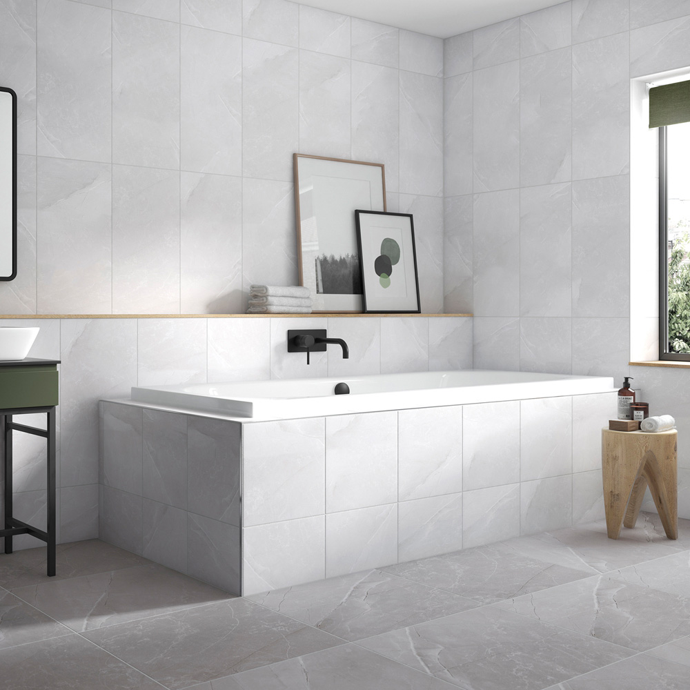 Johnson Tiles Melford Dark Grey Grip Floor Tile 600 x 600mm 6 x 4 Pack Image 4