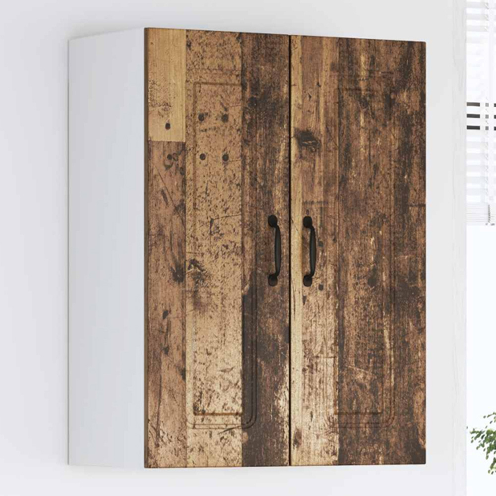 vidaXL Kalmar 2 Door Old Wood Wall Kitchen Cabinet Image 1