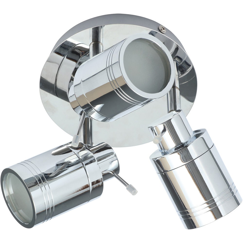 Spa Ramona Chrome 3 Spot IP44 Light Plate Image 1