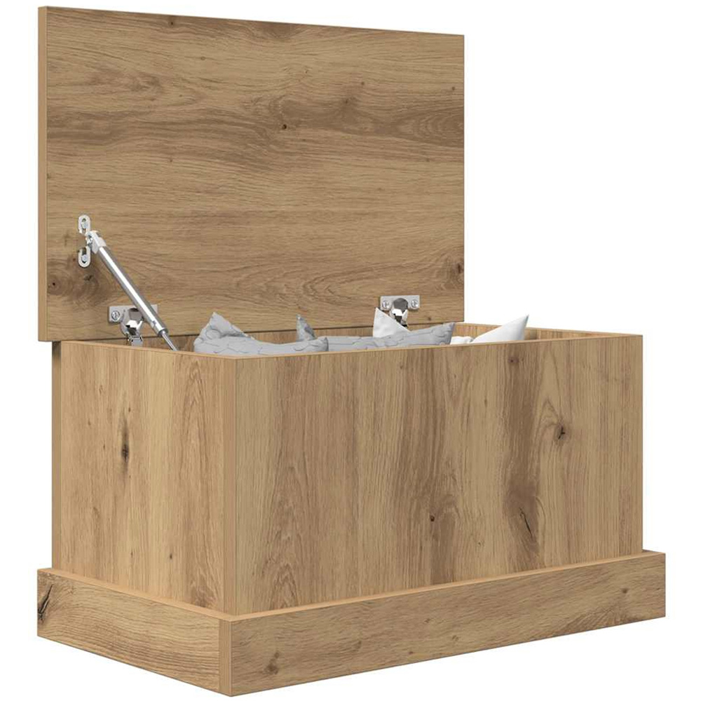 vidaXL Artisan Oak Storage Box with Lift Top Lid Image 4