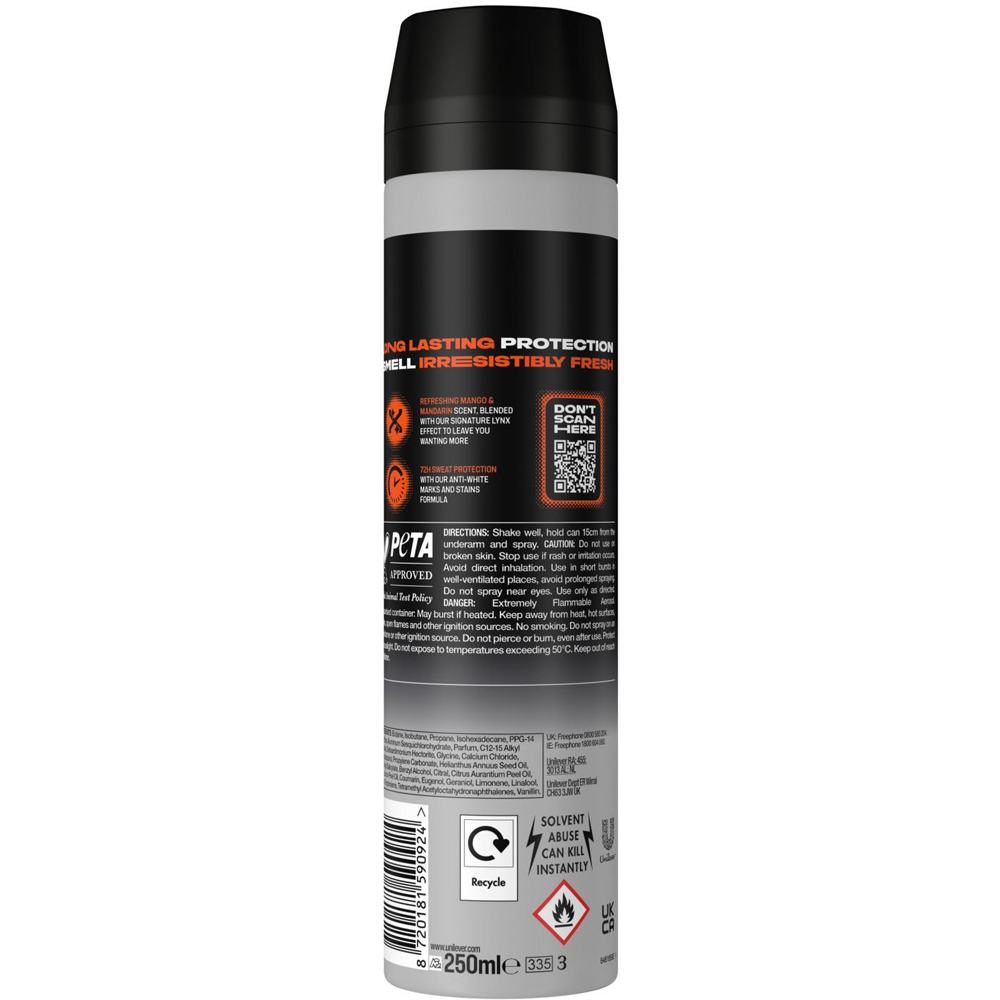 Lynx Sunset Fresh Antiperspirant Deodorant Spray 250ml 12 Pack Image 4