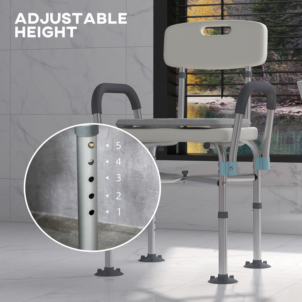 Portland Aluminium Shower Chair Image 6