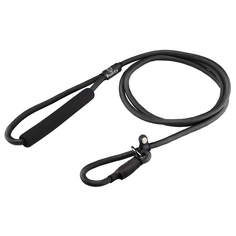 Bunty Small 6mm Black Rope Slip-On Lead For Dogs Image 1