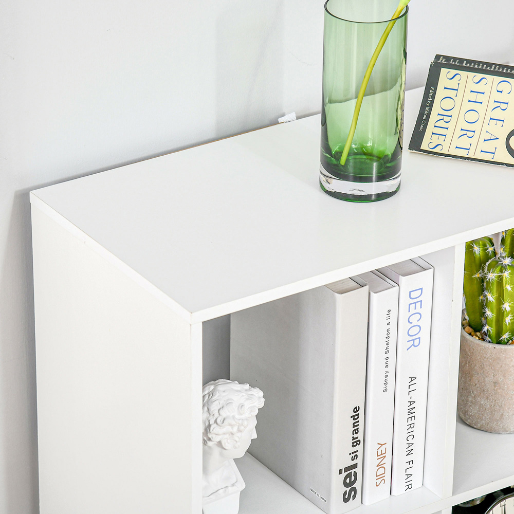 HOMCOM 6 Cube White Bookshelf Image 8