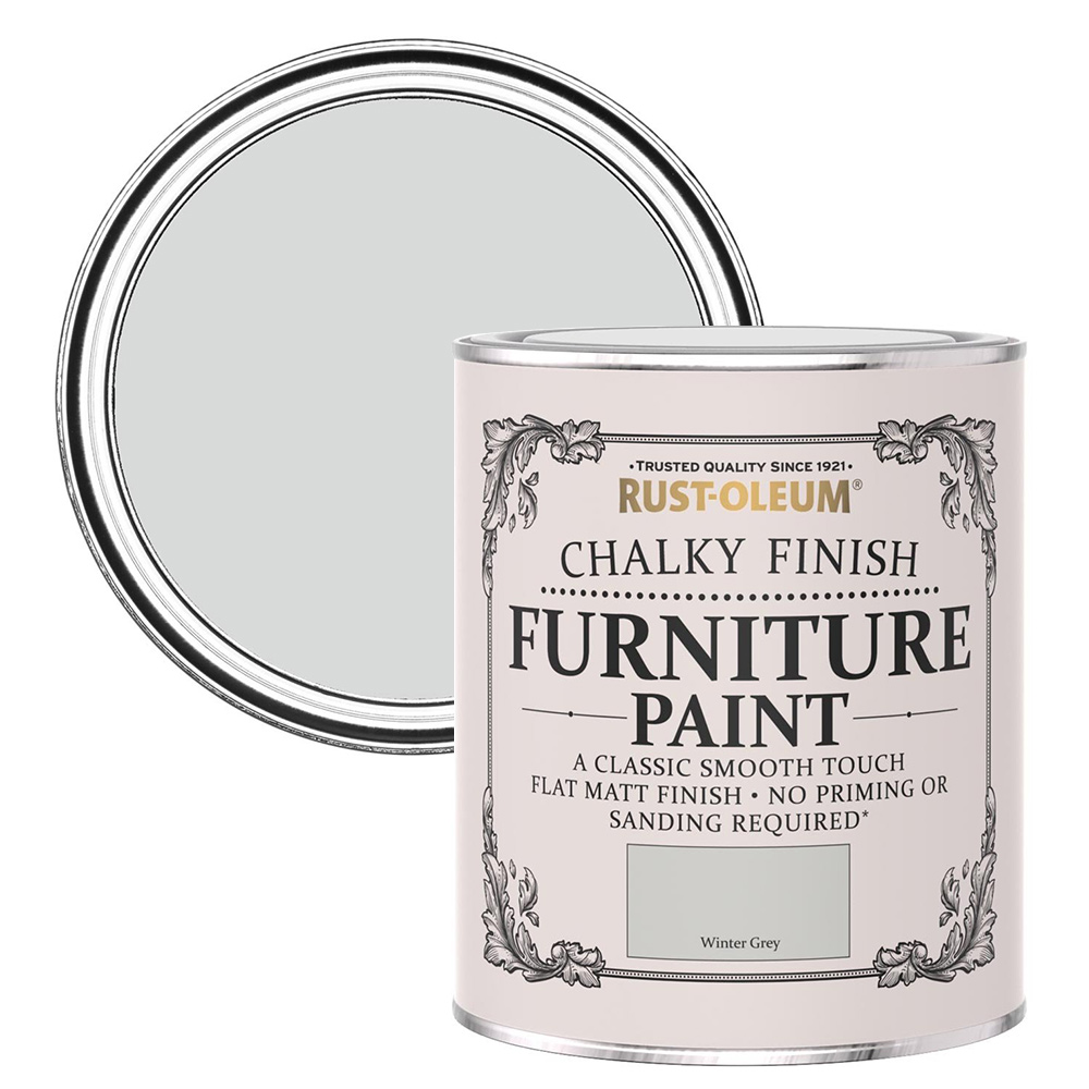 Rust-Oleum Chalky Furniture Paint Winter Grey 750m Image 1