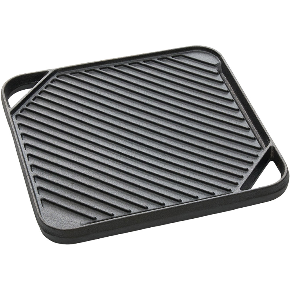 Living and Home Square Reversible Cast Iron Grill Pan Image 1