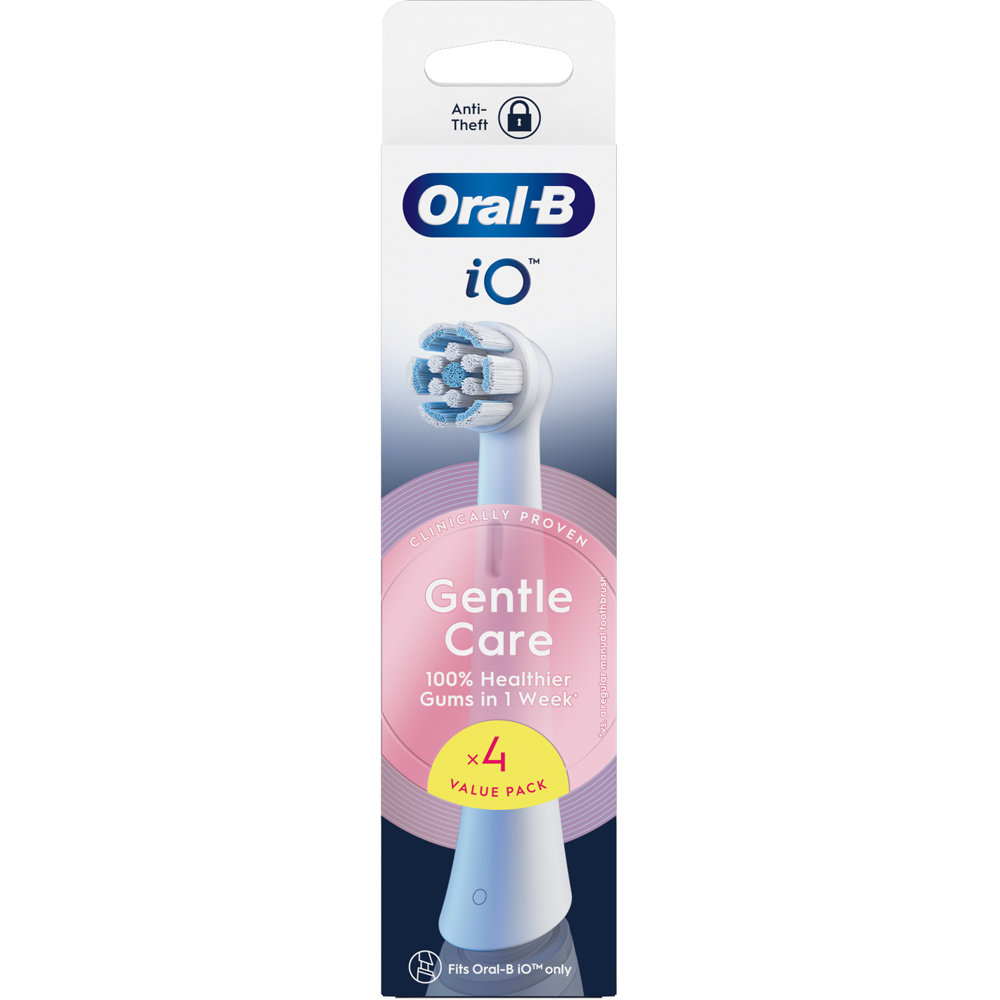 Oral-B iO Gentle Clean Care White Toothbrush Refill Head 4 Pack Image 2