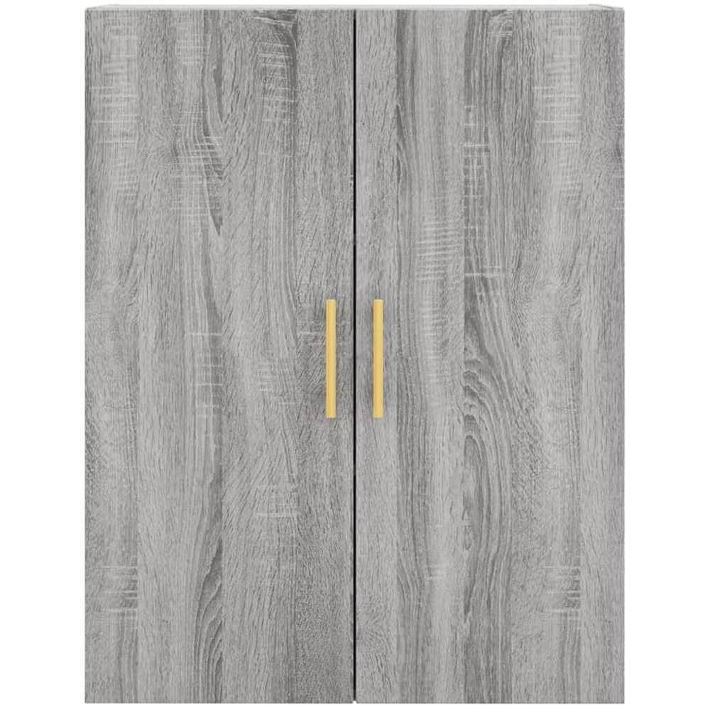 vidaXL 4 Door Grey Sonoma Highboard with Gold Handle Image 5