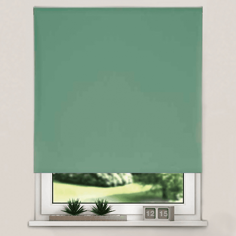 New EdgeBlinds Thermal Blackout Roller Blinds Basil 70cm Image 1