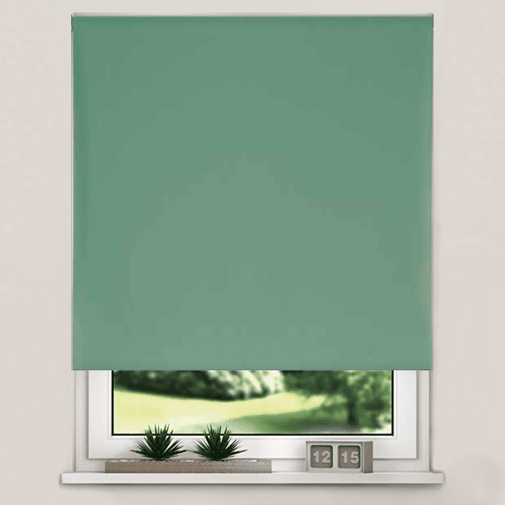 New EdgeBlinds Thermal Blackout Roller Blinds Basil 85cm Image 1