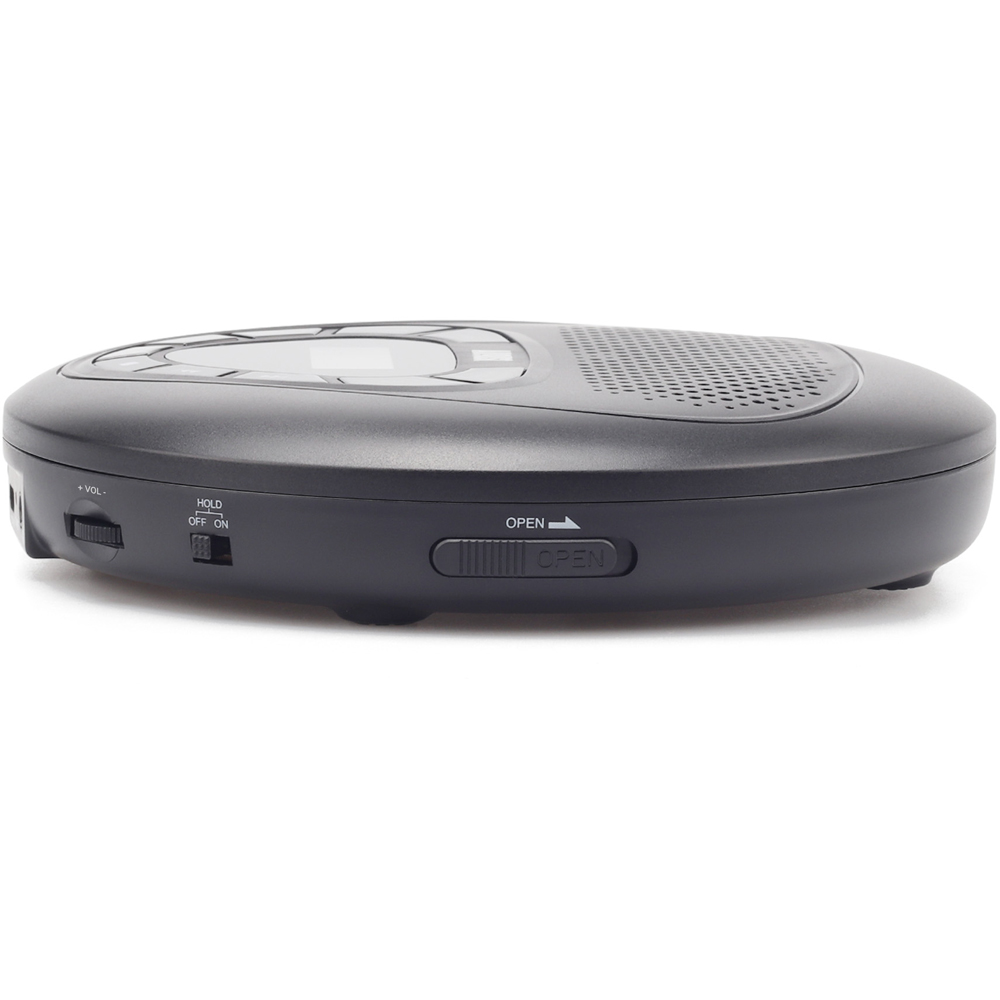 August SE10 Black Rechargeable Dual Stereo Speaker Portable CD Player with Earphones Image 5