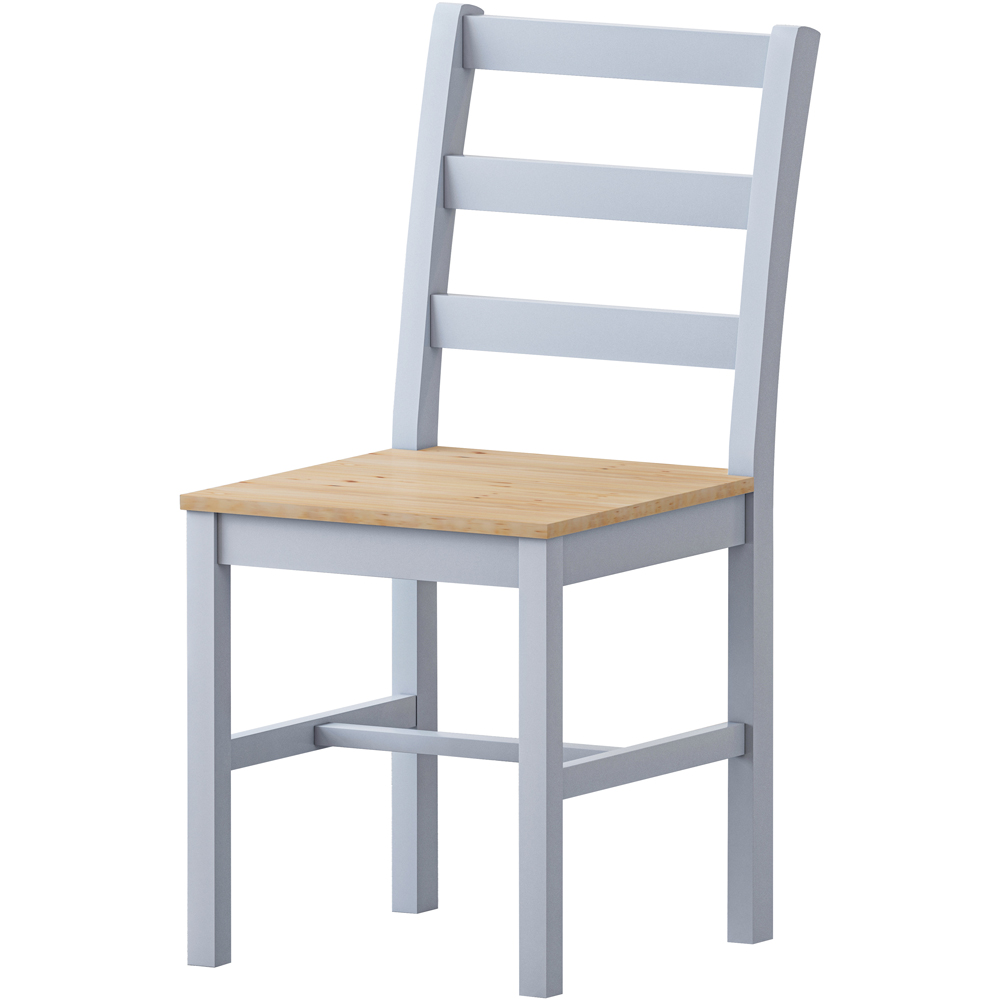 Comfy Living 2 Seater Wooden Dining Set Grey and Natural Image 3