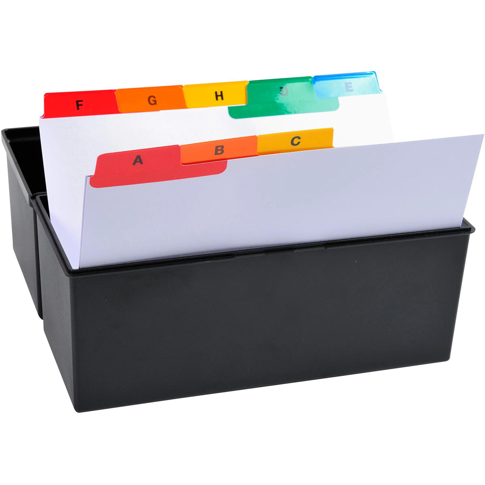 Exacompta A5 White A-Z Record Cards with 25 Reinforced Tabs 10 Pack Image 2